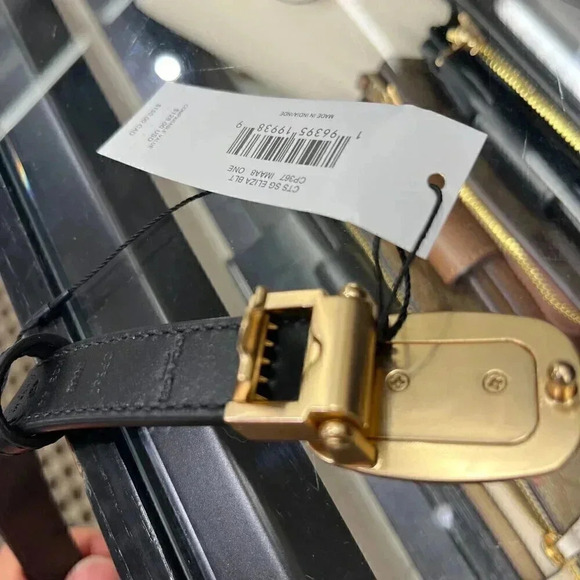 COACH Signature Buckle Cut To Size Reversible Eliza Belt 18 Mm CP367 IMAA8 - Picture 9 of 9